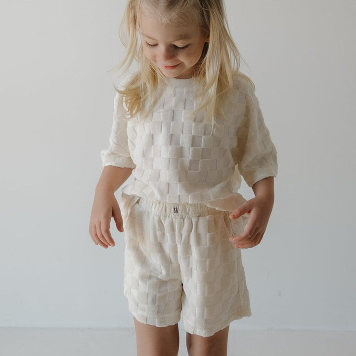 Child Terry Short Set - Coconut Milk