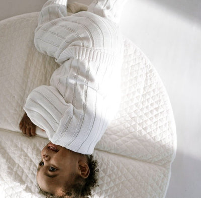 Children’s Wide Ribbed Knit Sweater ‘Dove’