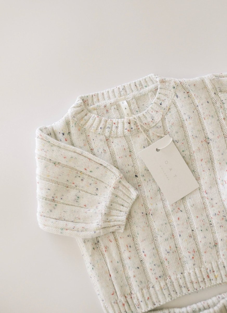 Children’s Wide Ribbed Knit Sweater ‘Sprinkle’