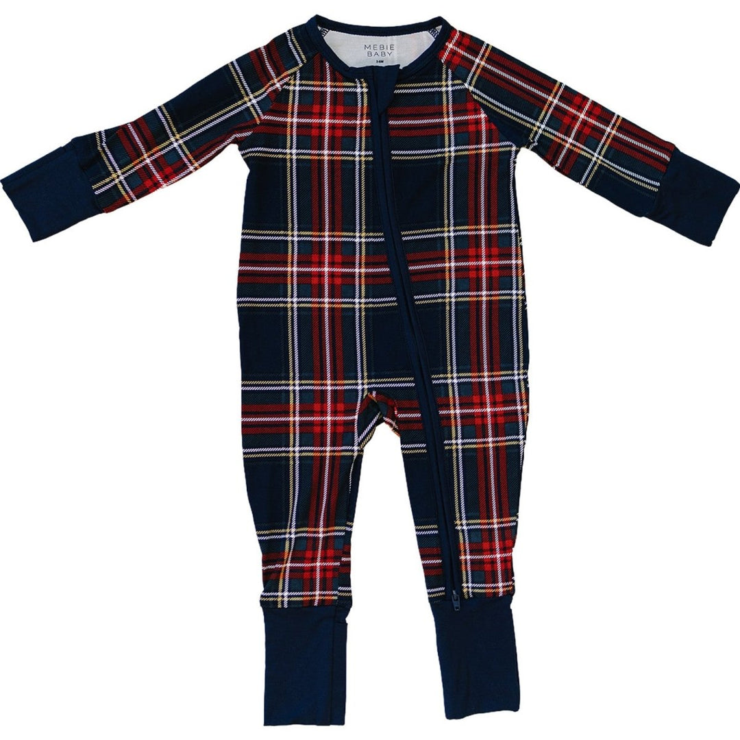 Christmas Plaid Bamboo Zipper