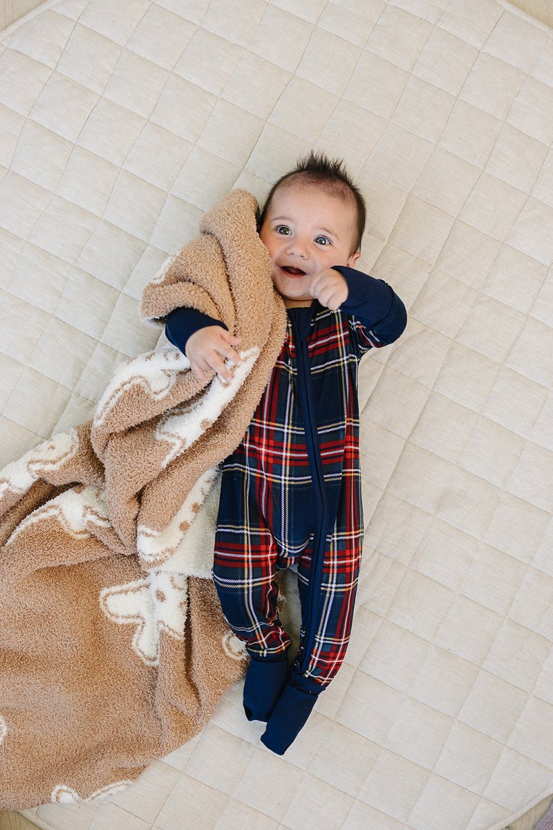 Christmas Plaid Bamboo Zipper