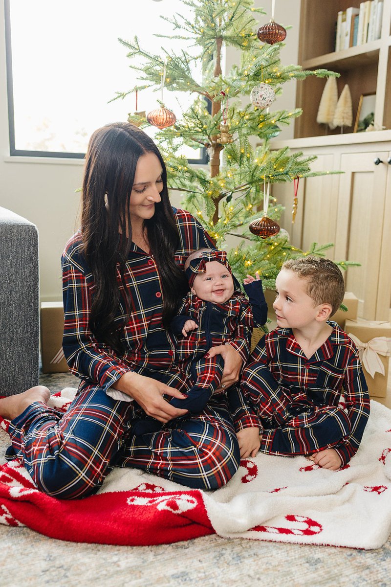 Christmas Plaid Bamboo Zipper