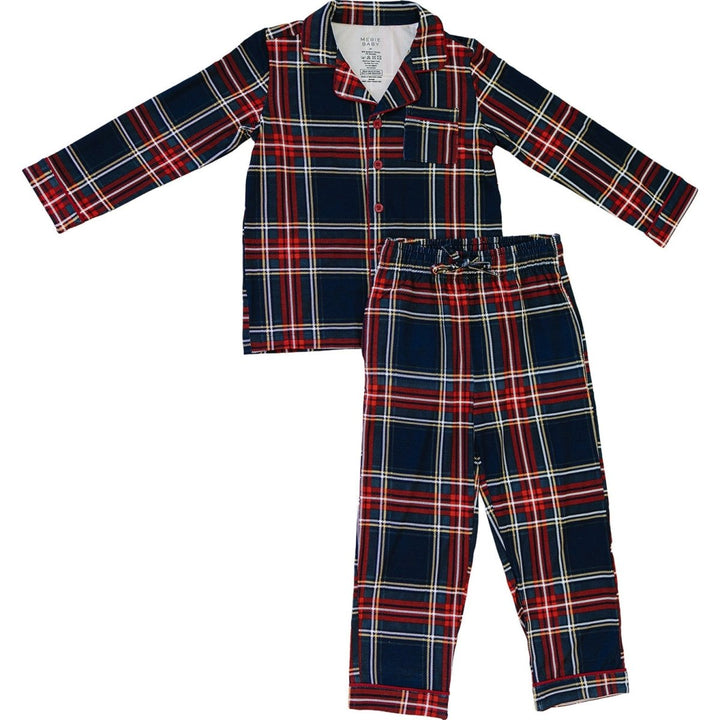 Christmas Plaid Collared Pajama Set