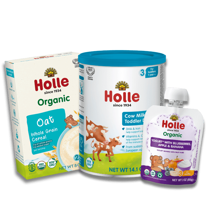 Classic Cow Breakfast Bundle: Cow Milk, Oat, Blueberries, Apple &amp; Banana Yogurt