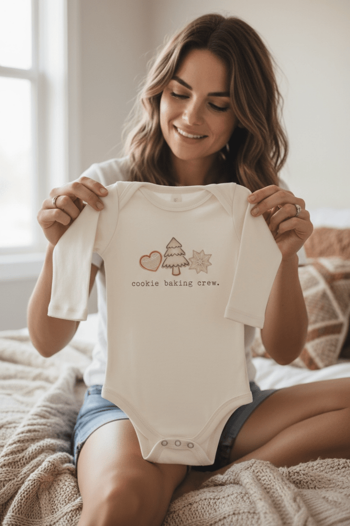 Cookie Baking Crew Organic Baby Bodysuit Long Sleeve