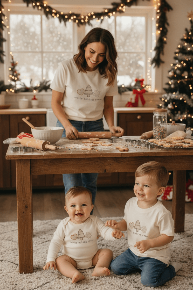 Cookie Baking Crew Organic Baby Bodysuit Long Sleeve