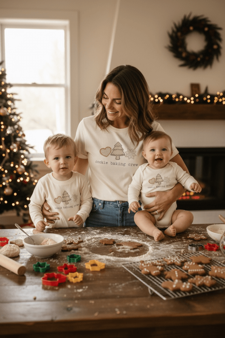 Cookie Baking Crew Organic Baby Bodysuit Long Sleeve