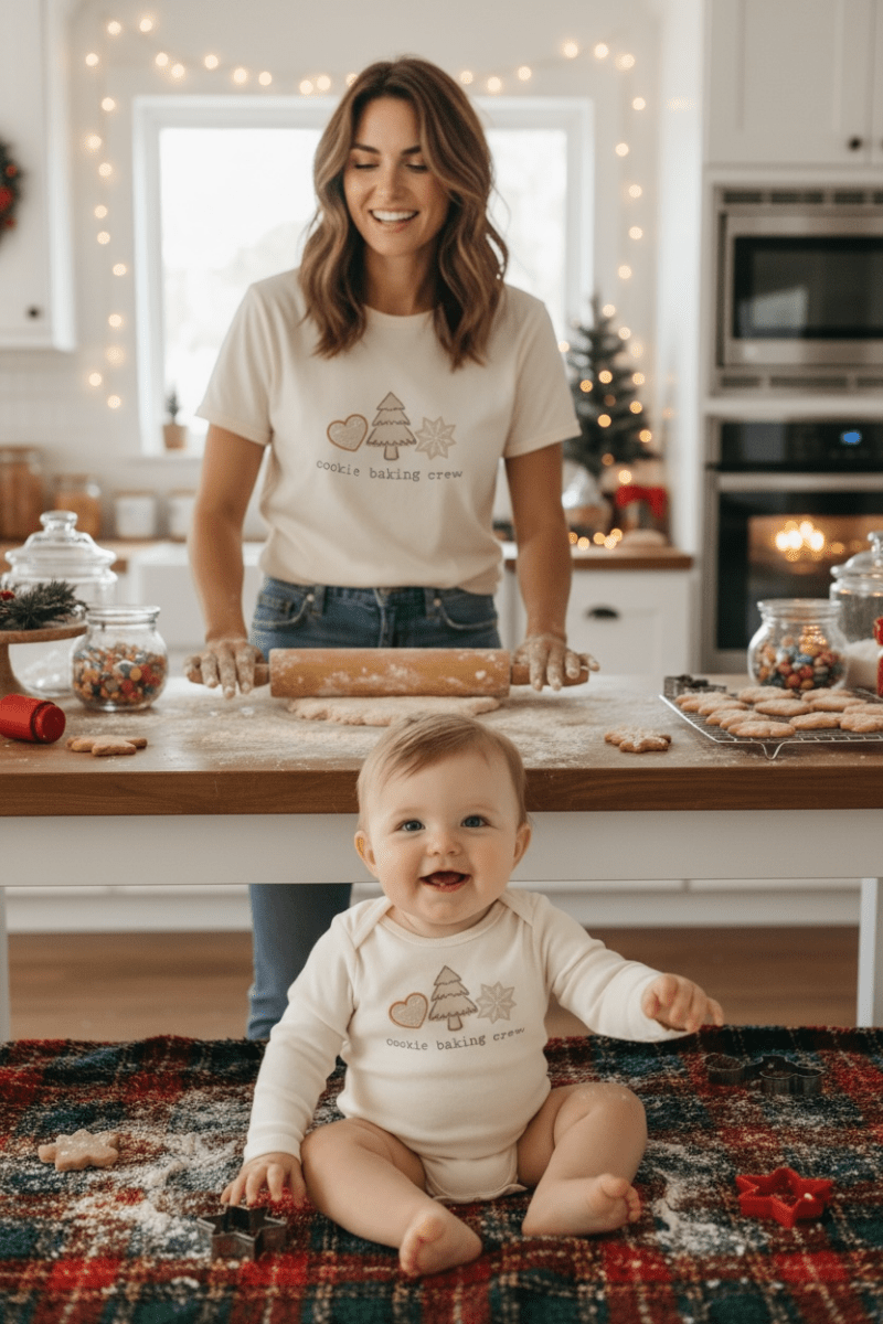 Cookie Baking Crew Organic Baby Bodysuit Long Sleeve