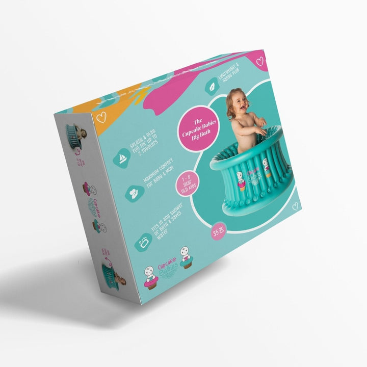 Cupcake Babies Big Bath White &amp; inflator (up to 8 years)