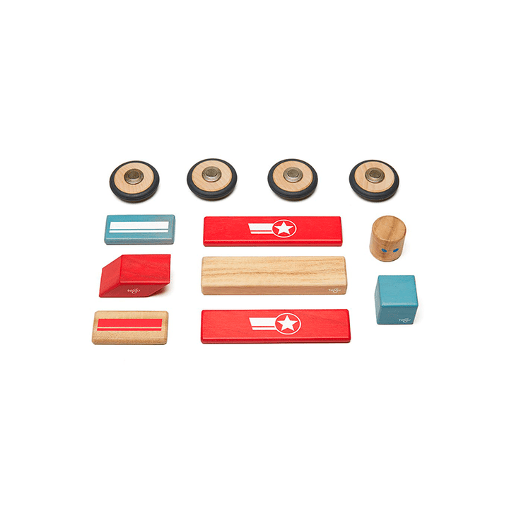 Daredevil Magnetic Wooden Blocks Stunt Team - 12 pieces