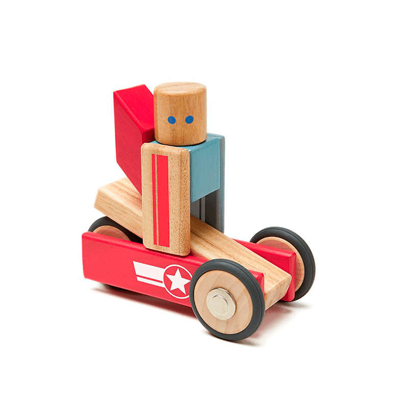 Daredevil Magnetic Wooden Blocks Stunt Team - 12 pieces