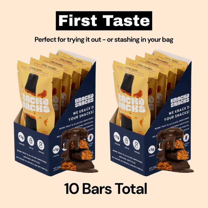 Dark Chocolate Peanut Butter Caramel Crunch (Keto | Vegan)