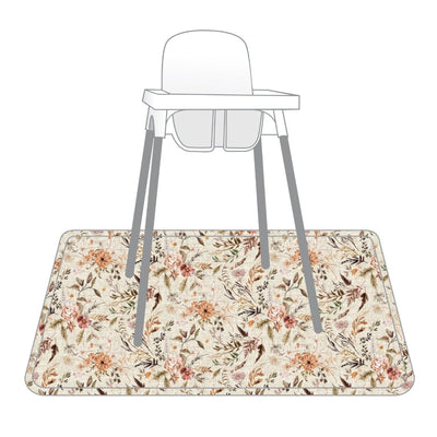 Delilah Floral Splash Mat - A Waterproof Catch-All for Highchair Spills and More!