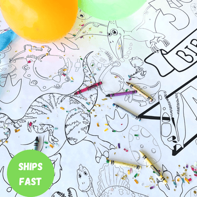 Dinosaur Coloring Tablecloth