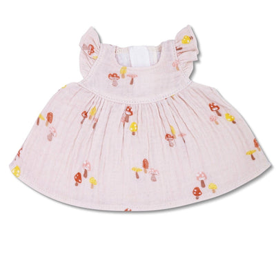 Baby doll dress with a colorful mushroom pattern 