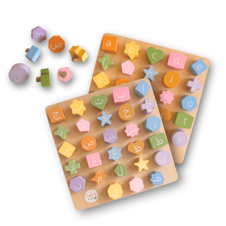 English/Arabic Alphabet Bolt &amp; Board