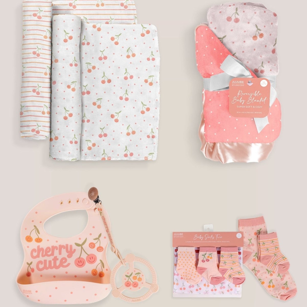 Everyday Essentials Baby Bundle - Cherry Cute