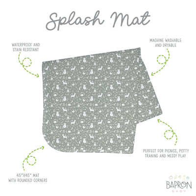Forest Friends Splash Mat - A Waterproof Catch-All for Highchair Spills and More!