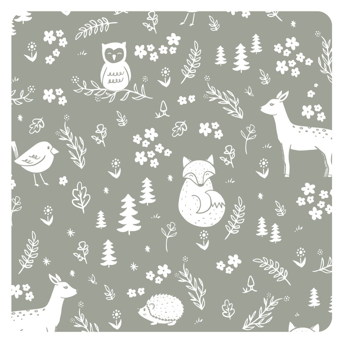 Forest Friends Splash Mat - A Waterproof Catch-All for Highchair Spills and More!