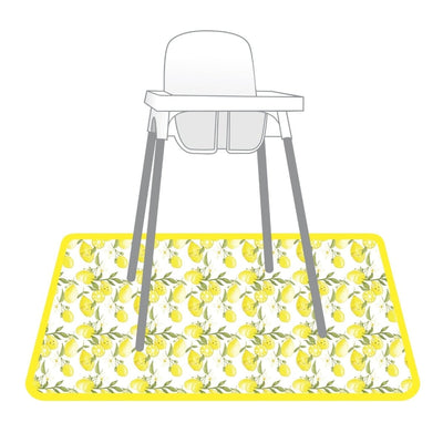 Fresh Lemon Splash Mat - A Waterproof Catch-All for Highchair Spills and More!