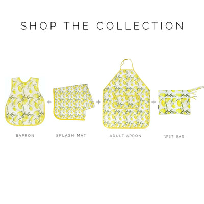 Fresh Lemon Splash Mat - A Waterproof Catch-All for Highchair Spills and More!