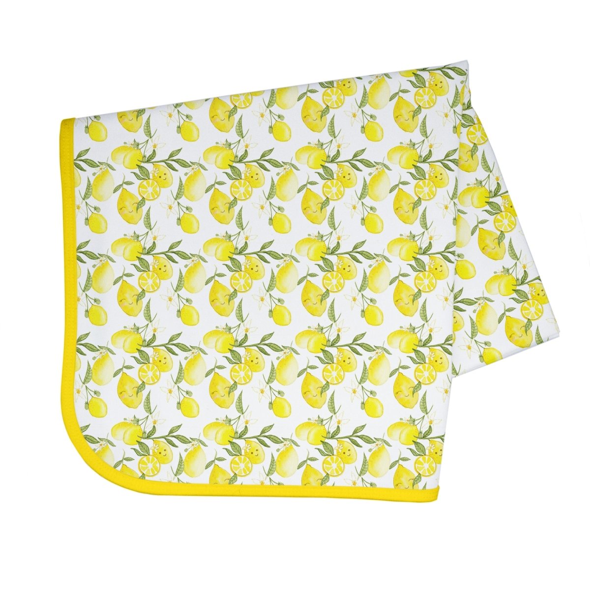 Fresh Lemon Splash Mat - A Waterproof Catch-All for Highchair Spills and More!