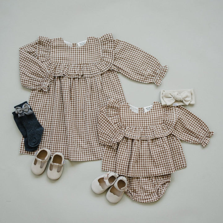 Gingham Ruffle Bloomer Set