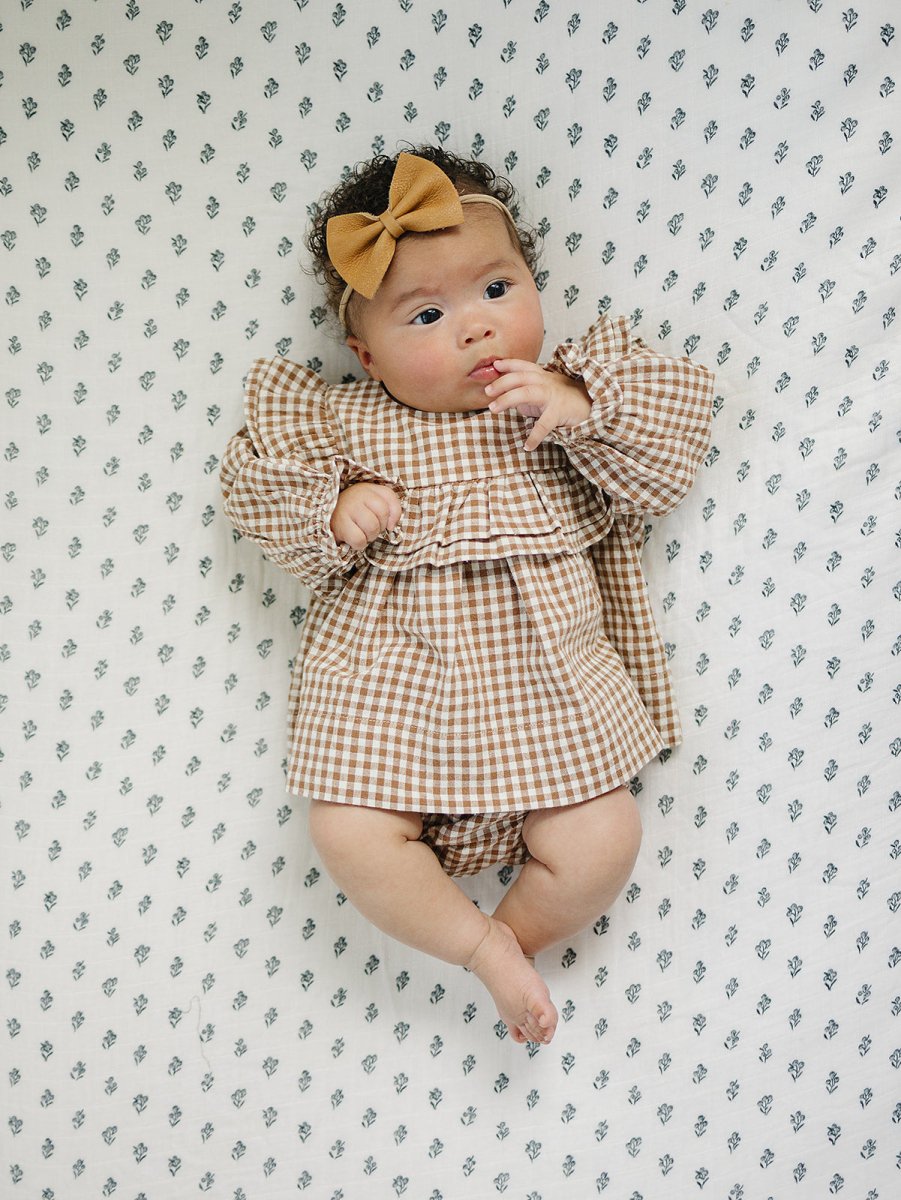 Gingham Ruffle Bloomer Set