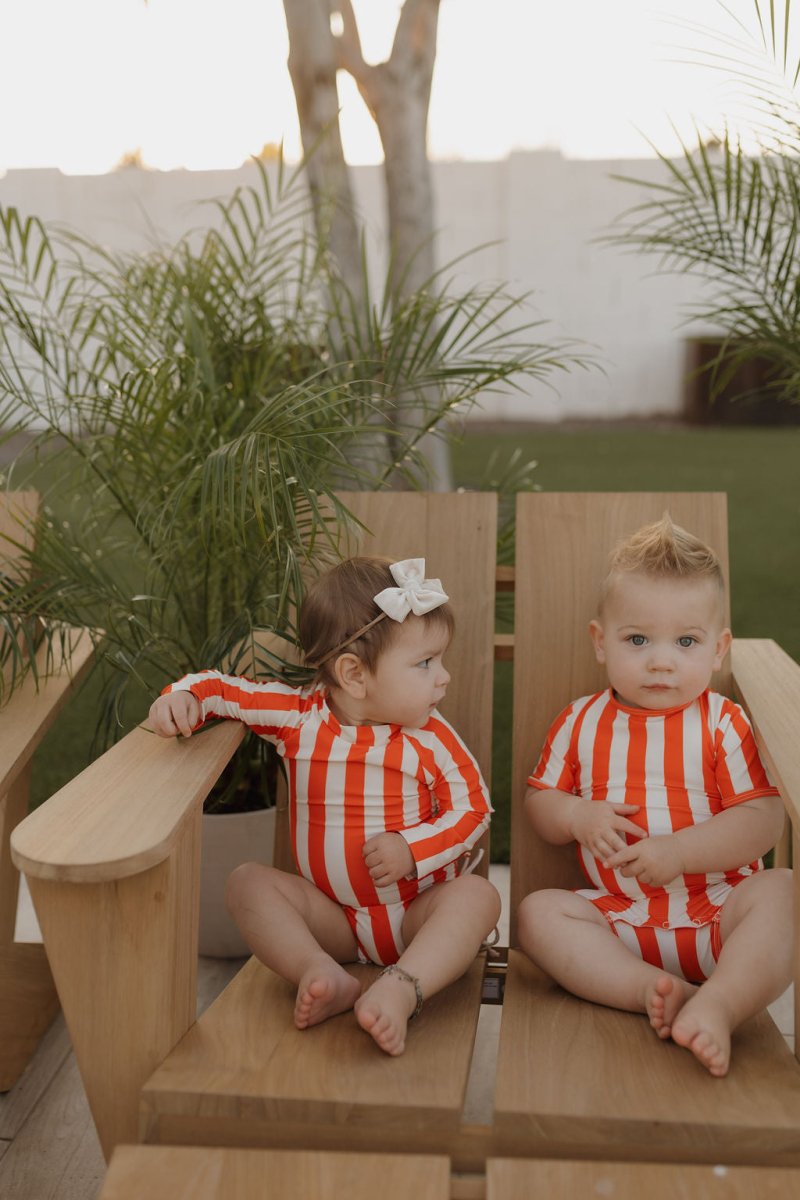 Girls Long Sleeve Swimsuit - Poolside
