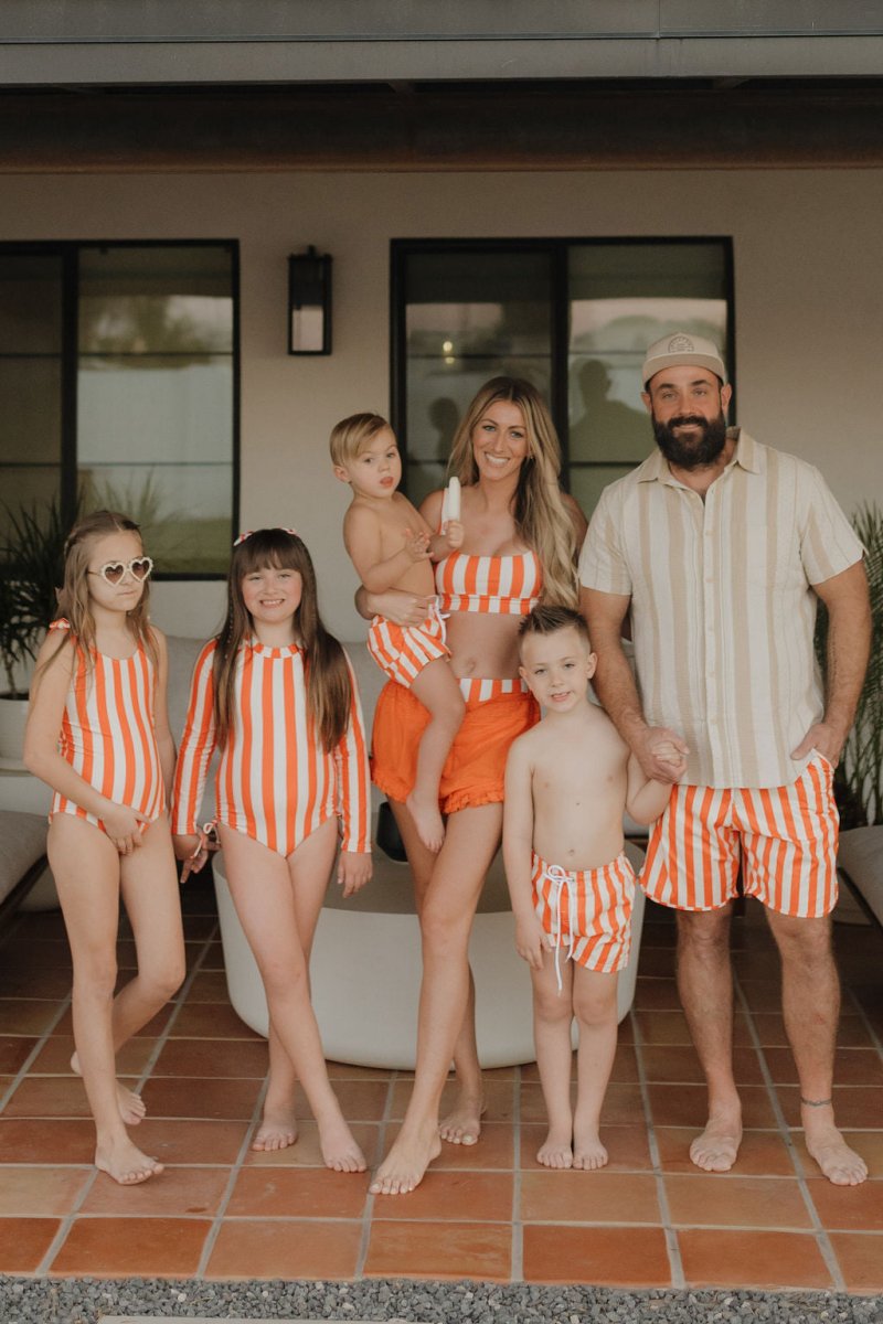 Girls Long Sleeve Swimsuit - Poolside