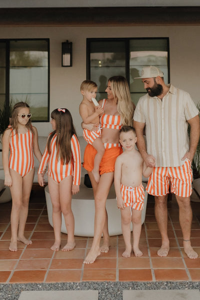 Girls Long Sleeve Swimsuit - Poolside