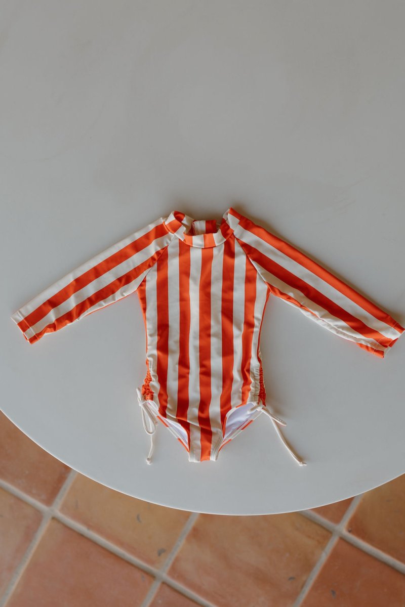 Girls Long Sleeve Swimsuit - Poolside