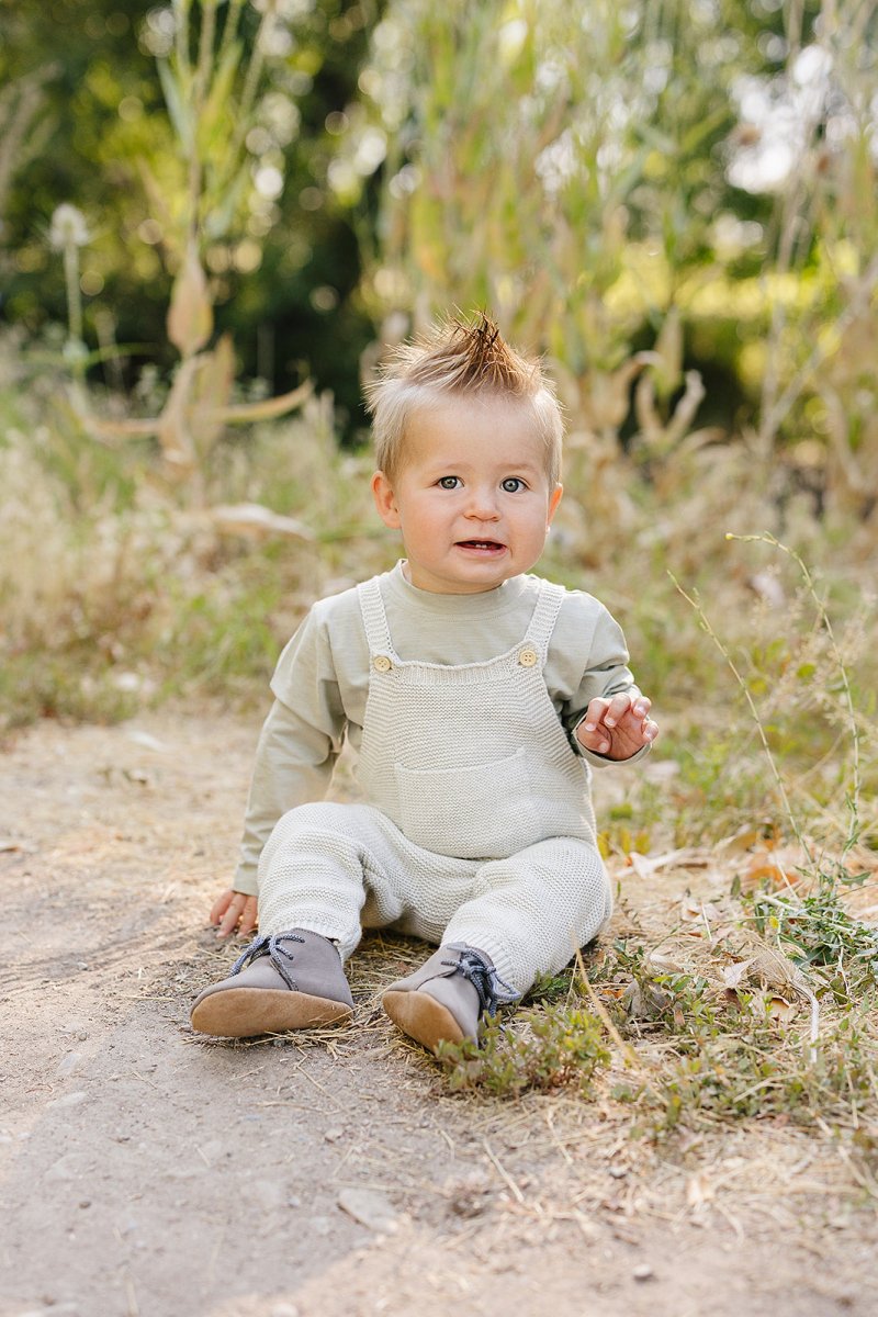 Gray Knit Overalls