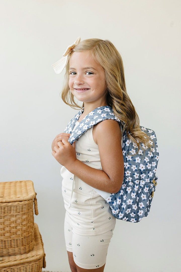 Green Floral Mini Backpack