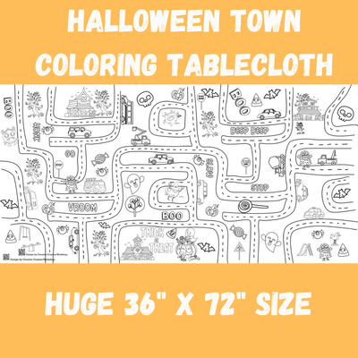 Halloween Coloring Tablecloth