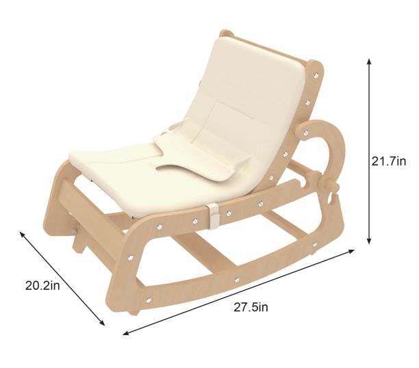 Hemlock Wooden Baby Rocker – Soothing Infant Sleeper for Newborns