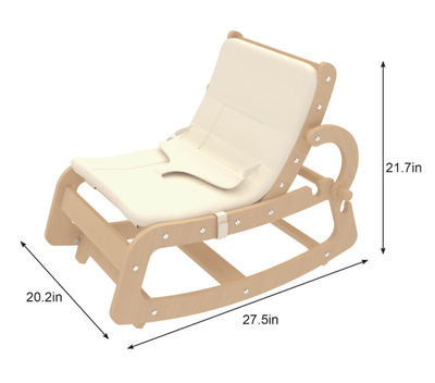 Hemlock Wooden Baby Rocker – Soothing Infant Sleeper for Newborns