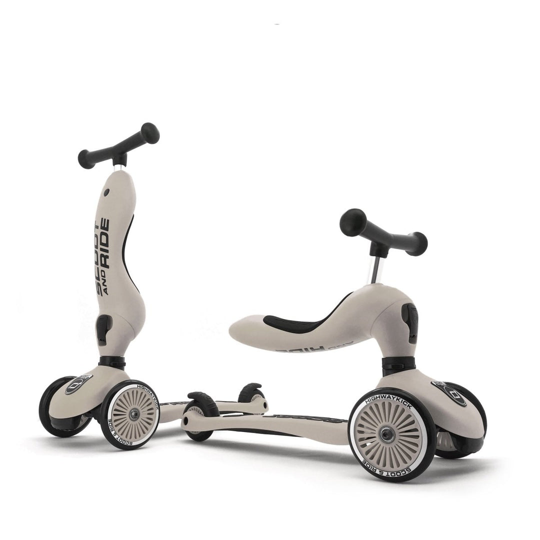 Highwaykick 1 Scooter and Ride On Toy - Ash
