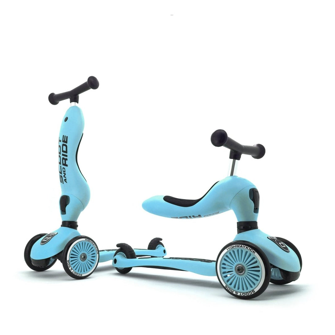 HighwayKick 1 Scooter and Ride On Toy - Blueberry