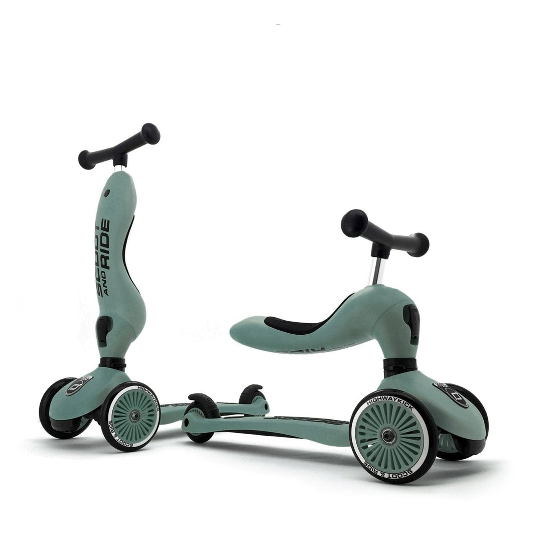 Highwaykick 1 Scooter and Ride On Toy - Forest
