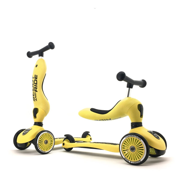 HighwayKick 1 Scooter and Ride On Toy - Lemon