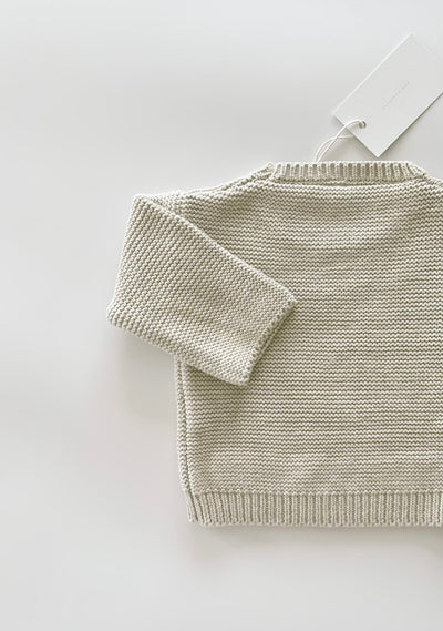 Purl Knit Sweater ‘Gray Marle’