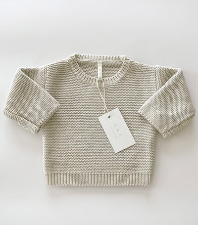 Purl Knit Sweater ‘Gray Marle’