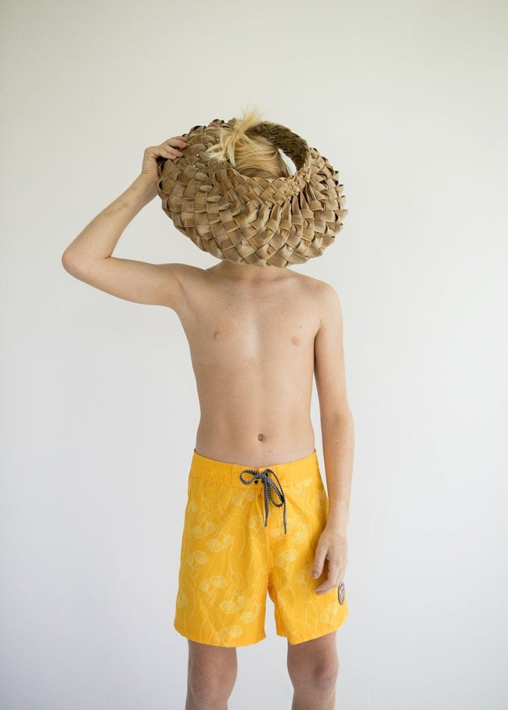 Kid’s Townshorts in Yellow Ohia Print