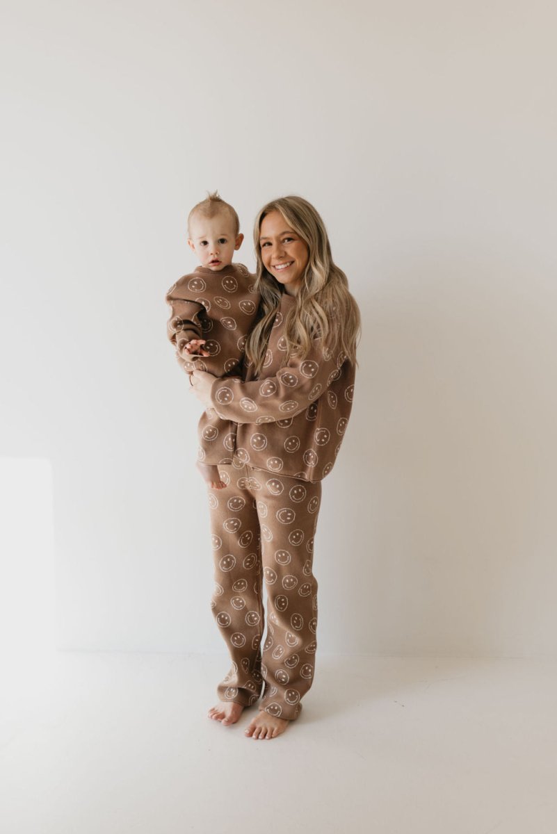 Knit Pant Set - Tan Just Smile
