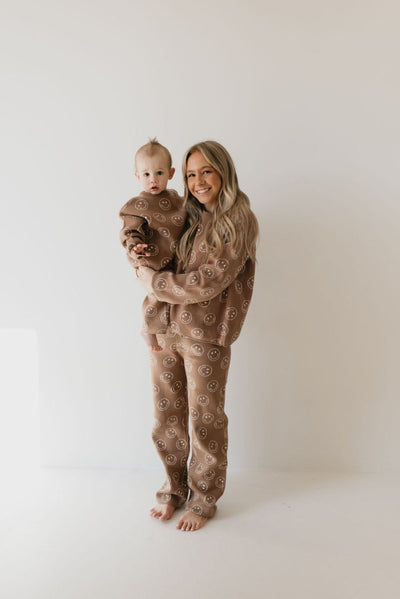 Knit Pant Set - Tan Just Smile