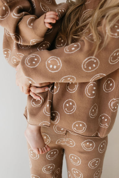 Knit Pant Set - Tan Just Smile