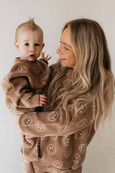 Knit Pant Set - Tan Just Smile