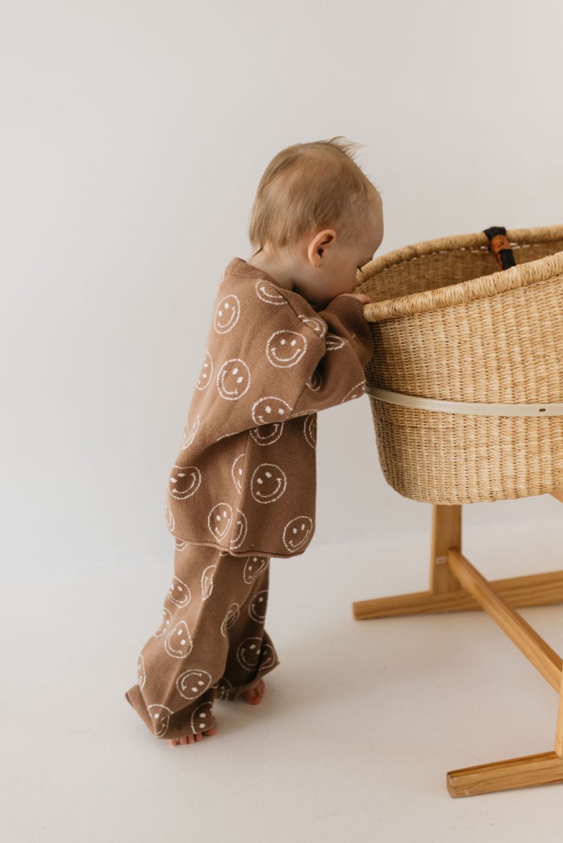Knit Pant Set - Tan Just Smile