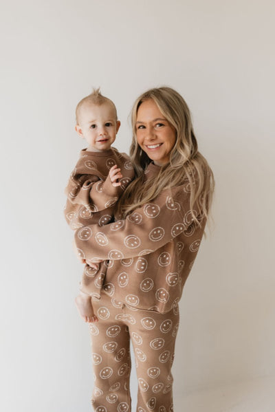 Knit Pant Set - Tan Just Smile